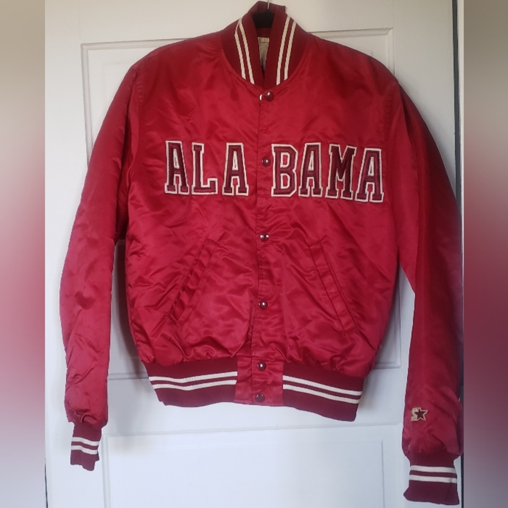 Vintage Starter Alabama Roll Tide Satin Bomber Jacket